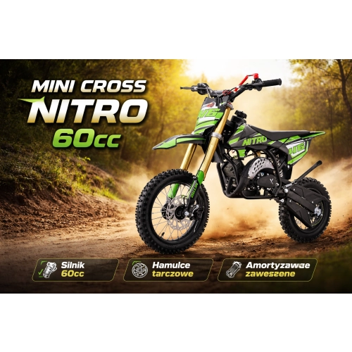 Silnik 60cc i solidna rama – Mini Cross NITRO